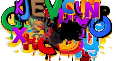 Güzel graffiti konuşma balonu animasyonu. Modern Mesajlaşma tabelası sokak sanat dekorasyonu videosu, şehir boyama tarzında tartışma simgesi.