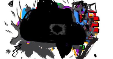 Güzel graffiti konuşma balonu animasyonu. Modern Mesajlaşma tabelası sokak sanat dekorasyonu videosu, şehir boyama tarzında tartışma simgesi.