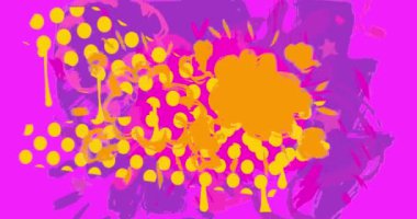 Güzel graffiti konuşma balonu animasyonu. Modern Mesajlaşma tabelası sokak sanat dekorasyonu videosu, şehir boyama tarzında tartışma simgesi.