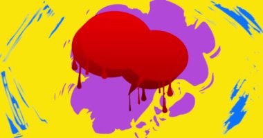 Graffiti konuşma balonu animasyonu. Modern Mesajlaşma tabelası sokak sanat dekorasyonu videosu, şehir boyama tarzında tartışma simgesi.