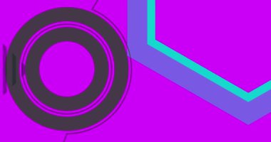 Basit soyut geometrik şekiller. Çoklu renkli grafiksel retro tema arkaplan animasyonu. En az meşgul geometrik ögeler videosu.