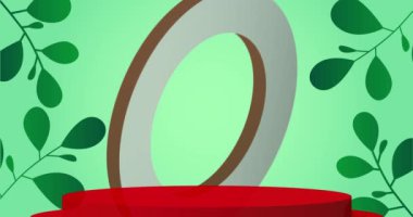 Basit bir model ürün animasyonu, silindir kaide podyumu. Sunum için sahne gösterisi videosu.