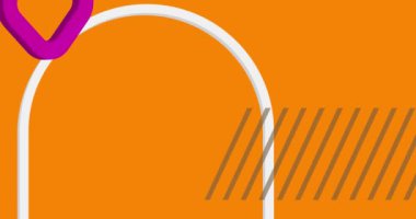 Basit soyut geometrik şekiller. Çoklu renkli grafiksel retro tema arkaplan animasyonu. En az meşgul geometrik ögeler videosu.