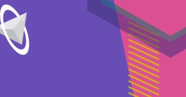 Basit soyut geometrik şekiller. Çoklu renkli grafiksel retro tema arkaplan animasyonu. En az meşgul geometrik ögeler videosu.