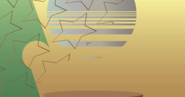 Basit bir model ürün animasyonu, silindir kaide podyumu. Sunum için sahne gösterisi videosu.