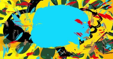 Graffiti konuşma balonu animasyonu. Modern Mesajlaşma tabelası sokak sanat dekorasyonu videosu, şehir boyama tarzında tartışma simgesi.