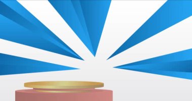 Basit bir model ürün animasyonu, silindir kaide podyumu. Sunum için sahne gösterisi videosu.