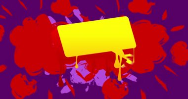 Graffiti konuşma balonu animasyonu. Modern Mesajlaşma tabelası sokak sanat dekorasyonu videosu, şehir boyama tarzında tartışma simgesi.