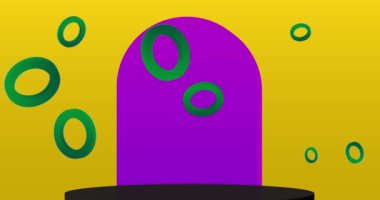 Basit bir model ürün animasyonu, silindir kaide podyumu. Sunum için sahne gösterisi videosu.