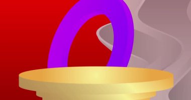 Basit bir model ürün animasyonu, kaidesel podyum. Sunum için sahne gösterisi videosu.