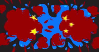 Graffiti konuşma balonu animasyonu. Modern Mesajlaşma tabelası sokak sanat dekorasyonu videosu, şehir boyama tarzında tartışma simgesi.