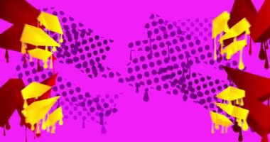 Graffiti konuşma balonu animasyonu. Modern Mesajlaşma tabelası sokak sanat dekorasyonu videosu, şehir boyama tarzında tartışma simgesi.