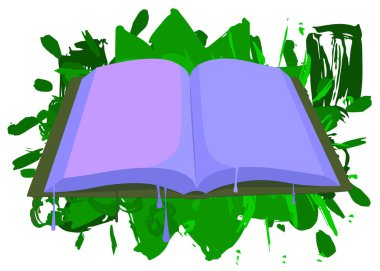 Kitap grafitisi. Soyut modern sokak sanatı dekorasyonu kentsel resim tarzında gerçekleştirildi.