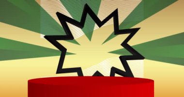 Basit bir model ürün animasyonu, silindir kaide podyumu. Sunum için sahne gösterisi videosu.