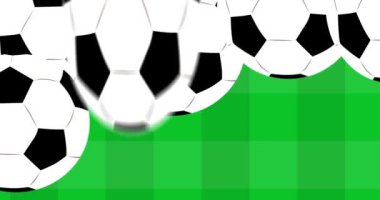 2025 numaralı futbol topu. Çizgi film spor animasyonu.