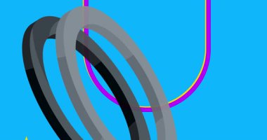 Geometri soyut basit şekiller. Meşgul grafik retro tema arkaplan animasyonu. En az meşgul geometrik ögeler videosu.