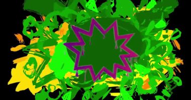 Graffiti konuşma balonu animasyonu. Modern Mesajlaşma tabelası sokak sanat dekorasyonu videosu, şehir boyama tarzında tartışma simgesi.