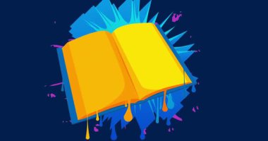 Graffiti etiketli animasyon kitabı. Soyut modern sokak sanatı video dekorasyonu şehir boyama tarzında gerçekleştirildi.