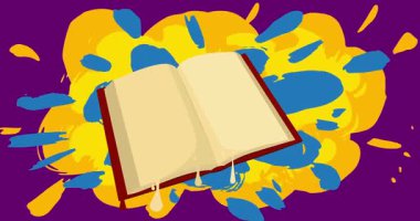 Graffiti etiketli animasyon kitabı. Soyut modern sokak sanatı video dekorasyonu şehir boyama tarzında gerçekleştirildi.