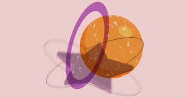 Risograph objesi şekilleri. Geometri elementleri soyut doku. Büyük renkli geometrik animasyon. Moda riso grafik biçimi videosu.