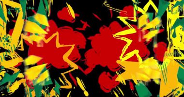 Sokak sanatı graffiti konuşma balonu animasyonu. Modern Mesajlaşma işaret tasarım videosu, şehir boyama tarzında tartışma simgesi.