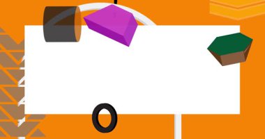 Metin için yeri olan geometrik grafik retro tema arkaplan animasyonu. Asgari geometrik elementler çerçeve video. Reklam için klasik soyut şekiller.