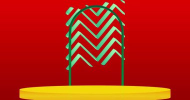Mokup ürün animasyon, silindir kaide podyumu. Sunum için sahne gösterisi videosu.