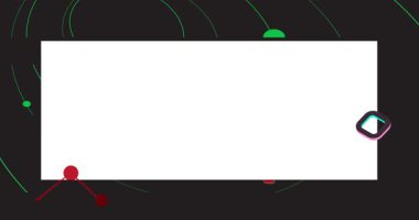 Metin için yeri olan geometrik grafik retro tema arkaplan animasyonu. Asgari geometrik elementler çerçeve video. Reklam için klasik soyut şekiller.