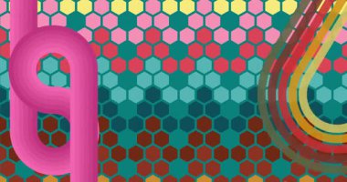 70 'lerin Retro Arkaplan animasyonu ile Groovy 1970' lerin sanat videosu. Minimalist Vintage tasarımı, eski moda renk çizimi.