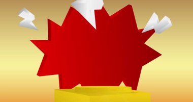 Mokup ürün animasyon, silindir kaide podyumu. Sunum için sahne gösterisi videosu.