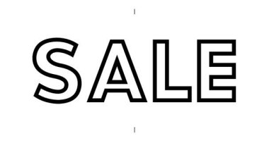 Animasyon çerçeveli indirimli metin. Video Hareketi Grafikleri