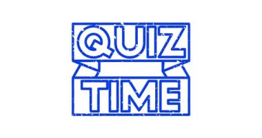 Quiz Time mesaj kauçuk damgası. Grunge resim tekniği ile etiketle.
