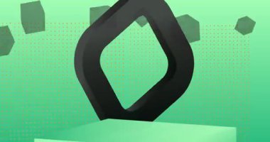 Mokup ürün animasyon, silindir kaide podyumu. Sunum için sahne gösterisi videosu.