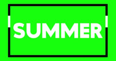 Yaz metniyle yeşil ekran.