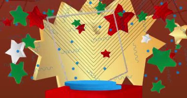 Mokup ürün animasyon, silindir kaide podyumu. Sunum için sahne gösterisi videosu.