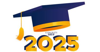 2025 mezunlarının şerefine. Üniversite mezuniyet şablonu için animasyon tasarım davetiyesi. Mezuniyet etkinliği, selamlama.