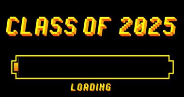 Çubuk Göstergesi Yükleme, İndirme ve Yükleme ile 2025 sınıfı metin. Bilgisayar ekranına yükle, yükle.