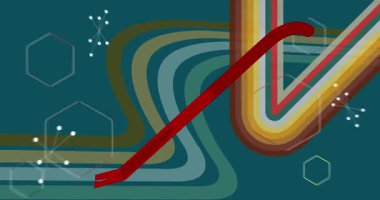 Crowbar 'la Retro 70' lerin Arkaplan animasyonu. 1970 'lerin sanat videosu. Minimalist Vintage tasarımı, eski moda renk çizimi.