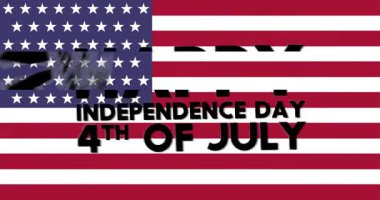 4 Temmuz, Bağımsızlık Günü, 4 Temmuz animasyonu, ABD bayraklı video.