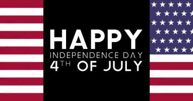 4 Temmuz, Bağımsızlık Günü, 4 Temmuz animasyonu, ABD bayraklı video.