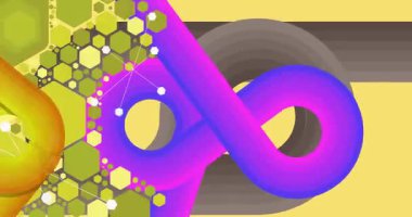 70 'lerin Retro Arkaplan animasyonu ile Groovy 1970' lerin sanat videosu. Minimalist Vintage tasarımı, eski moda renk çizimi.