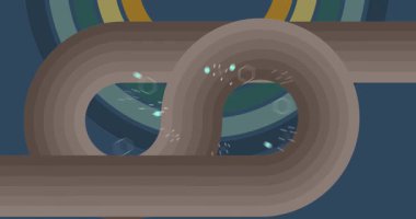 70 'lerin Retro Arkaplan animasyonu ile Groovy 1970' lerin sanat videosu. Minimalist Vintage tasarımı, eski moda renk çizimi.