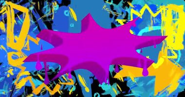 Graffiti arka planı. Soyut modern sokak sanatı dekorasyonu kentsel resim tarzında gerçekleştirildi.