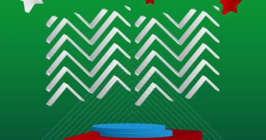 Mokup ürün animasyon, silindir kaide podyumu. Sunum için sahne gösterisi videosu.