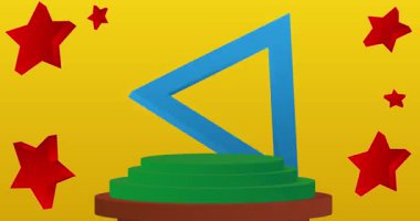 Mokup ürün animasyon, silindir kaide podyumu. Sunum için sahne gösterisi videosu.