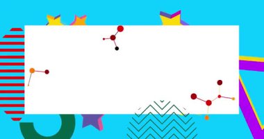 Metin için yeri olan geometrik grafik retro teması. Minimum geometrik elementler çerçevesi. Reklam için klasik soyut şekiller vektör illüstrasyonuName.