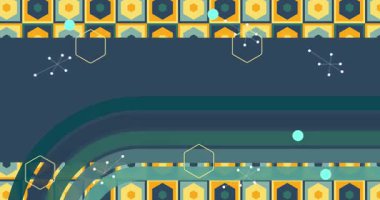 70 'lerin Retro Arkaplan animasyonu ile Groovy 1970' lerin sanat videosu. Minimalist Vintage tasarımı, eski moda renk çizimi.