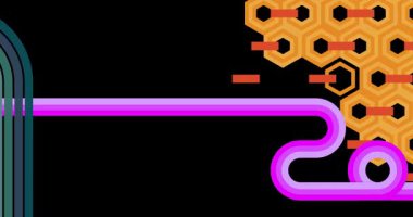 70 'lerin Retro Arkaplan animasyonu ile Groovy 1970' lerin sanat videosu. Minimalist Vintage tasarımı, eski moda renk çizimi.