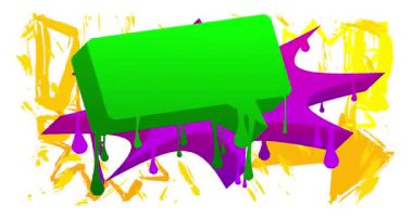 Graffiti konuşma balonu animasyonu. Soyut Çağdaş Mesajlaşma tabelası sokak sanatı dekorasyonu videosu, şehir boyama tarzında tartışma simgesi.