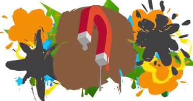 Magnet Graffiti tag animation. Abstract modern street art video decoration performed in urban painting style.
